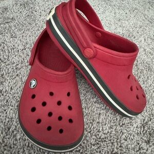 Used Red/Navy CROCS - size 2